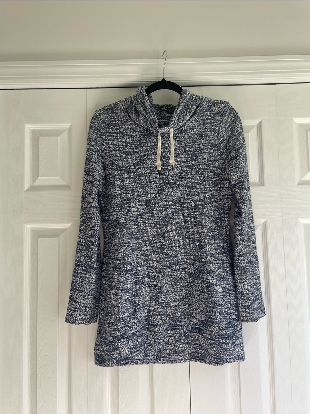 Merona Navy & White Cowl Neck Sweater